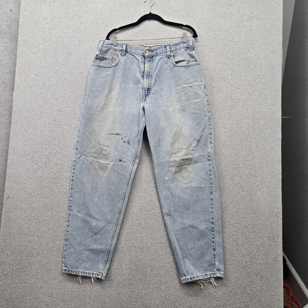 VINTAGE Levi's 560 Men Jeans 36X30 Light Blue Denim Tapered Leg 28" Inseam READ*